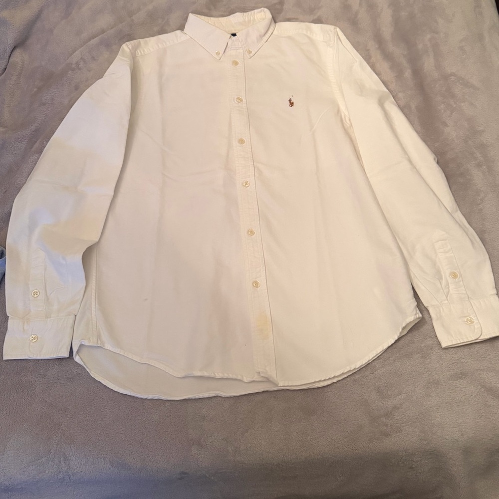 Polo Ralph Lauren White Classic Oxford Button-Down Shirt